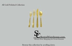 Polished Flatware Rental - All Gold