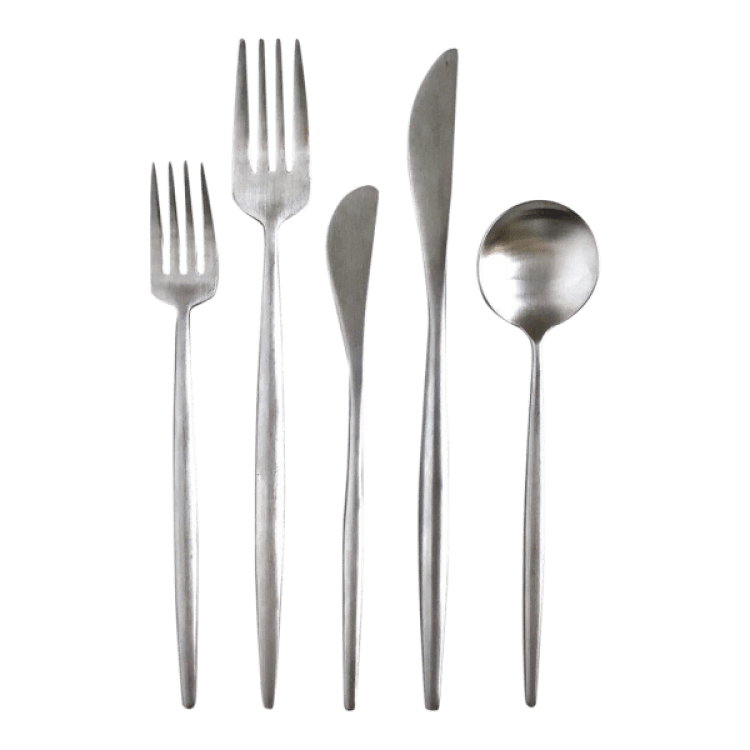 Miyabi Flatware Rental - All Silver