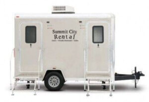 Restroom trailer rental in Fort Wayne, IN.