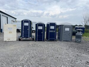 Summit City Rental displays portable restroom rental options to Fort Wayne, IN residents.