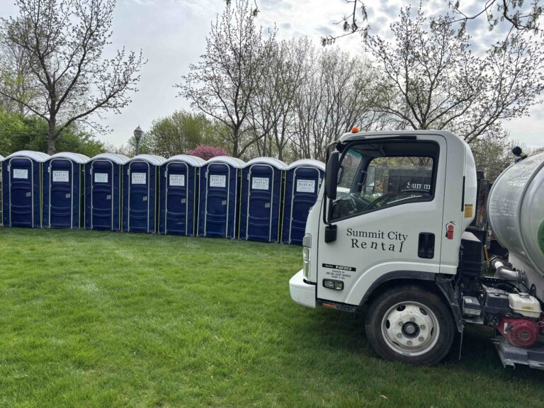 Home August 19, 2026 Portable restroom rentals by Summit City Rental at Headwaters Park. Where to rent a portable restroom rental in Fort Wayne?