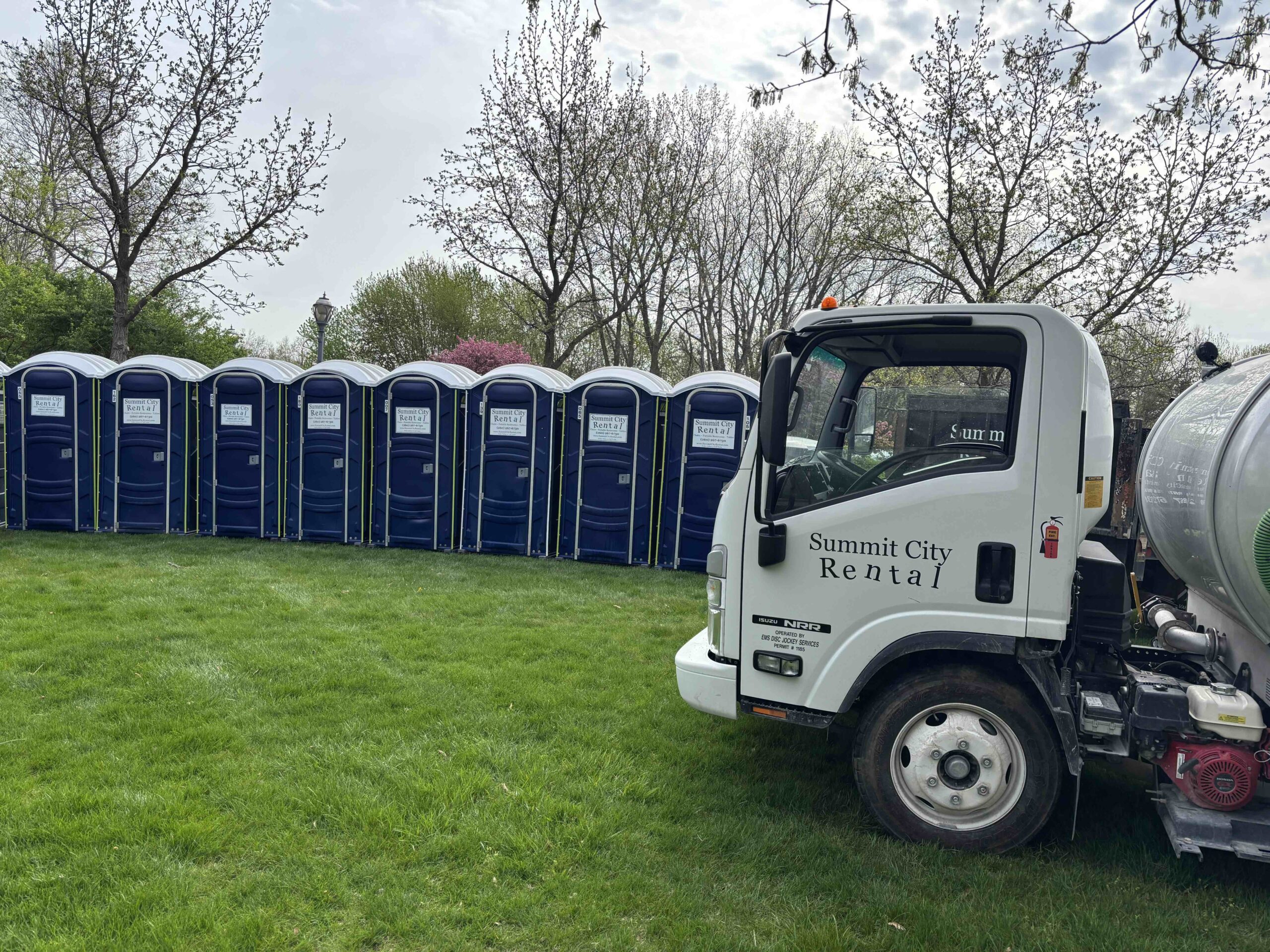 Portable restroom rentals by Summit City Rental at Headwaters Park. Where to rent a portable restroom rental in Fort Wayne?