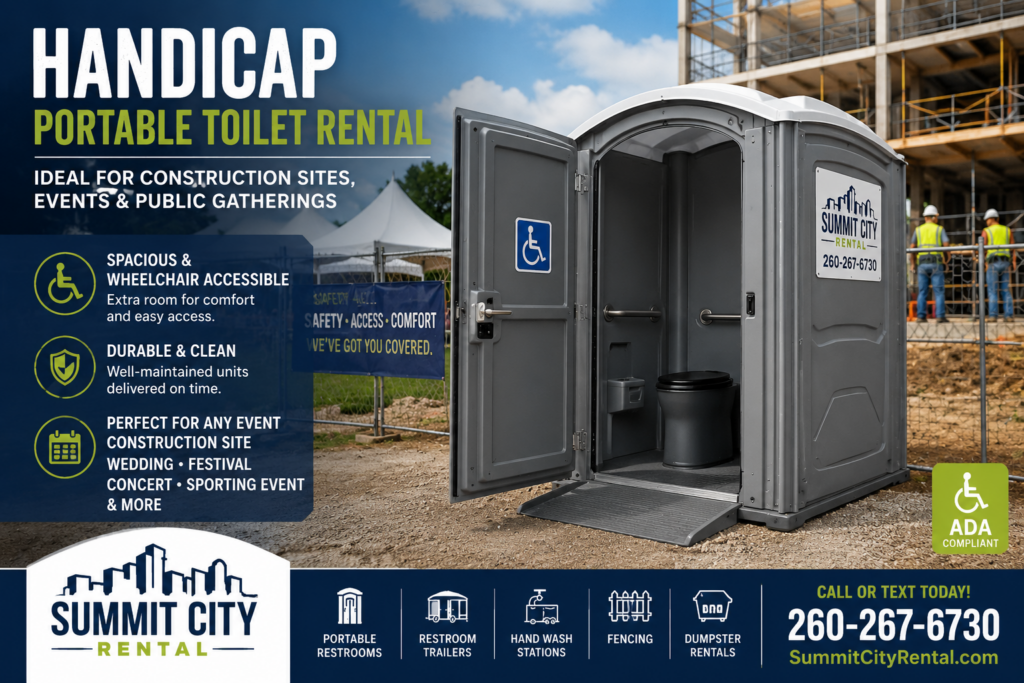 Portable Toilet Rental in NorthEast Indiana and NorthWest, Ohio July 7, 2026 handicap rental Portable Toilet Rental in NorthEast Indiana and NorthWest, Ohio