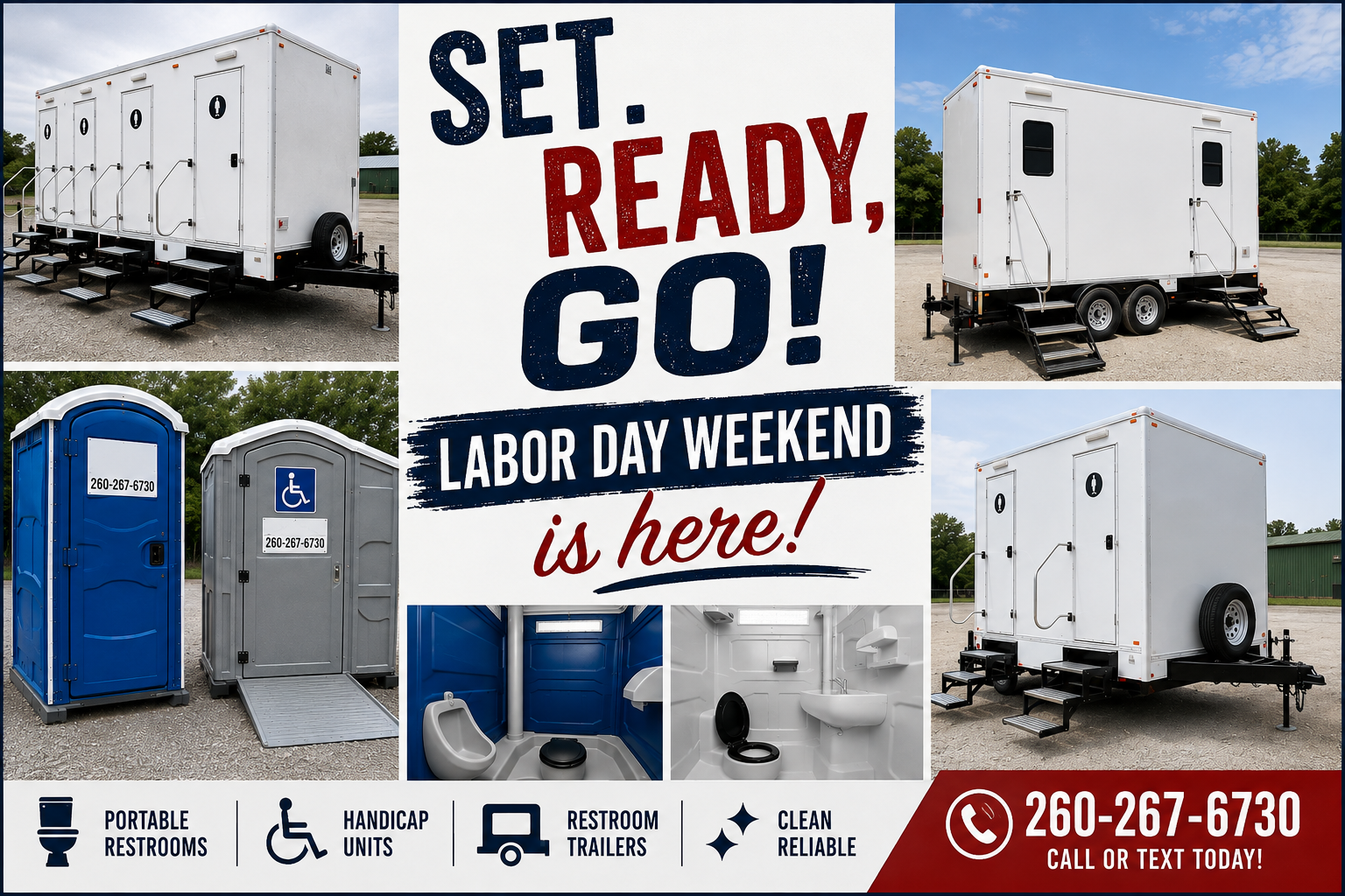 Portable Restrooms for Labor Day Weekend